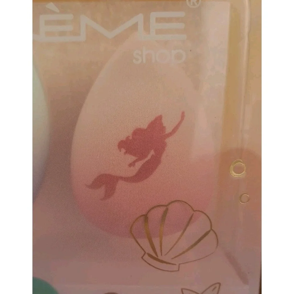 The Creme Shop Disney Princess Ariel Shore Blend Blender Sponge Duo Edge-Cut NIP